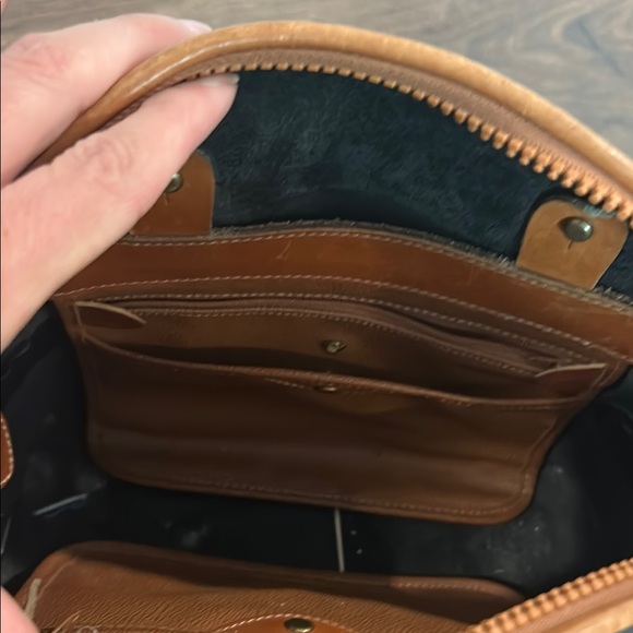 Dooney & Bourke Black and Tan Leather Satchel - Picture 6 of 11